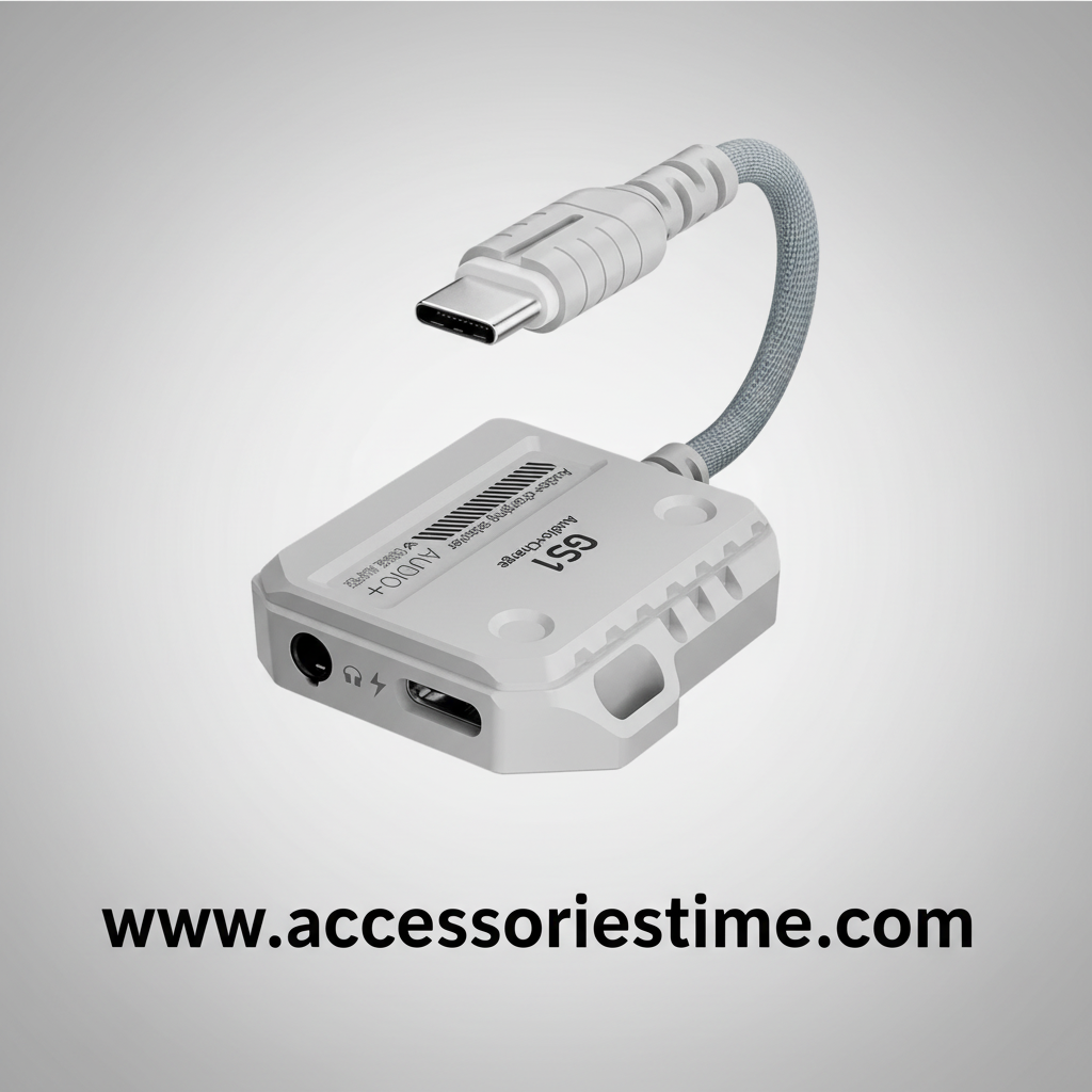 Plextone GS1 2-in-1 Gaming Adapter – Type-C 60W Fast Charging & 3.5mm 3D Stereo Sound