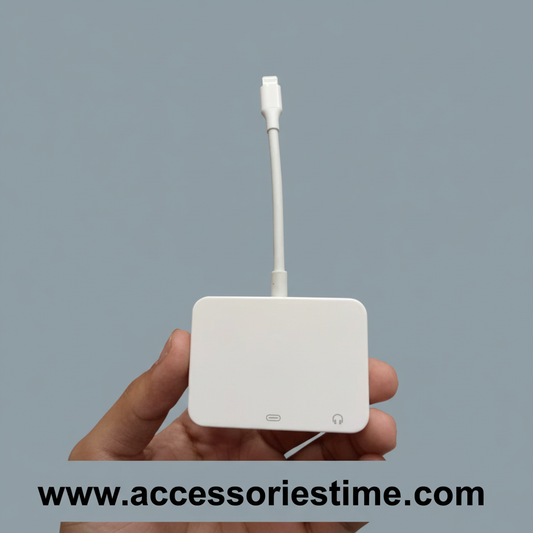 Apple 2-in-1 Dual Connector Splitter – Audio, Call & Charging Adapter