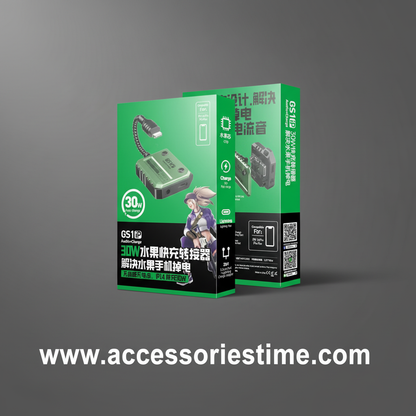 Plextone GS1 iPhone Lightning Splitter Adapter – 3.5mm Audio + PD 30W Fast Charging