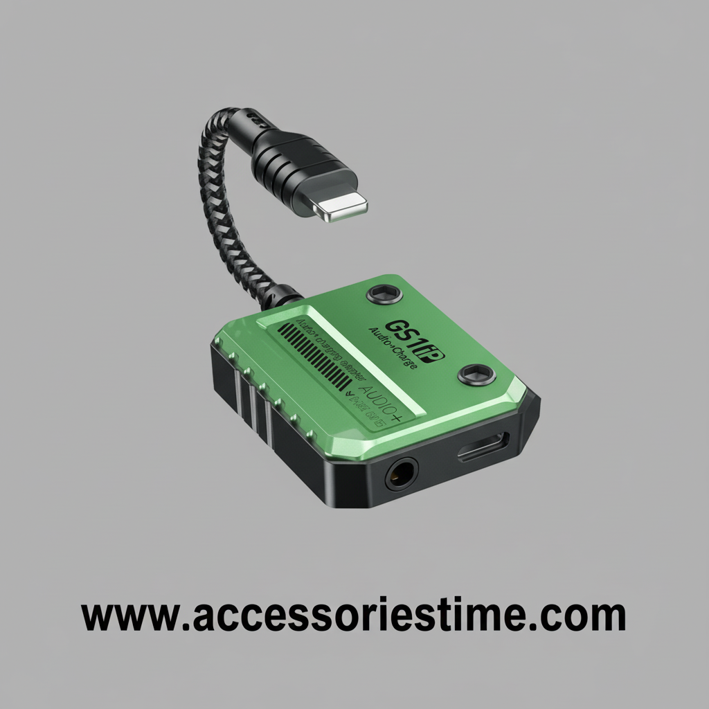 Plextone GS1 iPhone Lightning Splitter Adapter – 3.5mm Audio + PD 30W Fast Charging