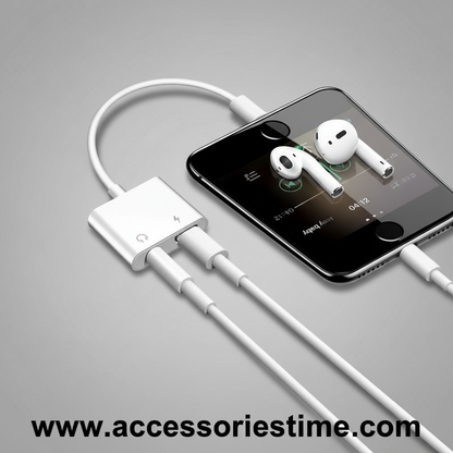iPhone Dual Connector 3.5mm Audio & Charging Adapter