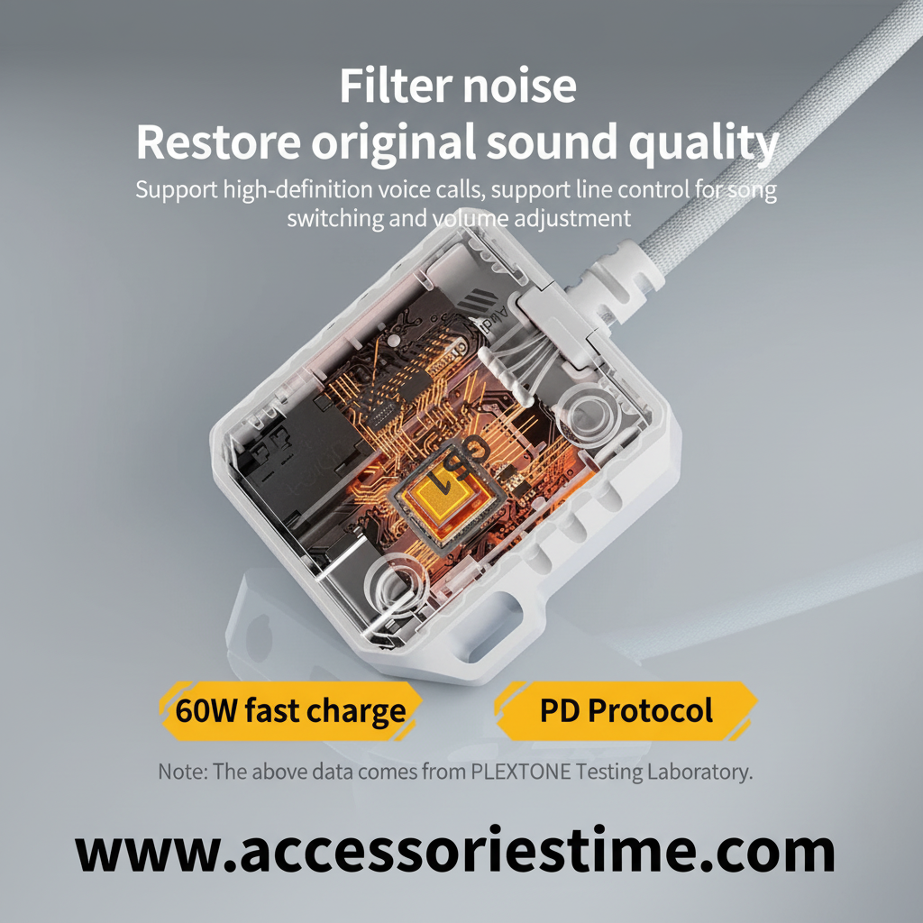 Plextone GS1 2-in-1 Gaming Adapter – Type-C 60W Fast Charging & 3.5mm 3D Stereo Sound