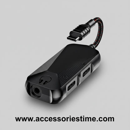 Plextone GS1 Mark III 3-in-1 Gaming Splitter – HD Audio + Fast Charging