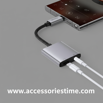 Mcdodo 3.5mm Audio + Type-C Charging Dual Adapter (Fast Charging)