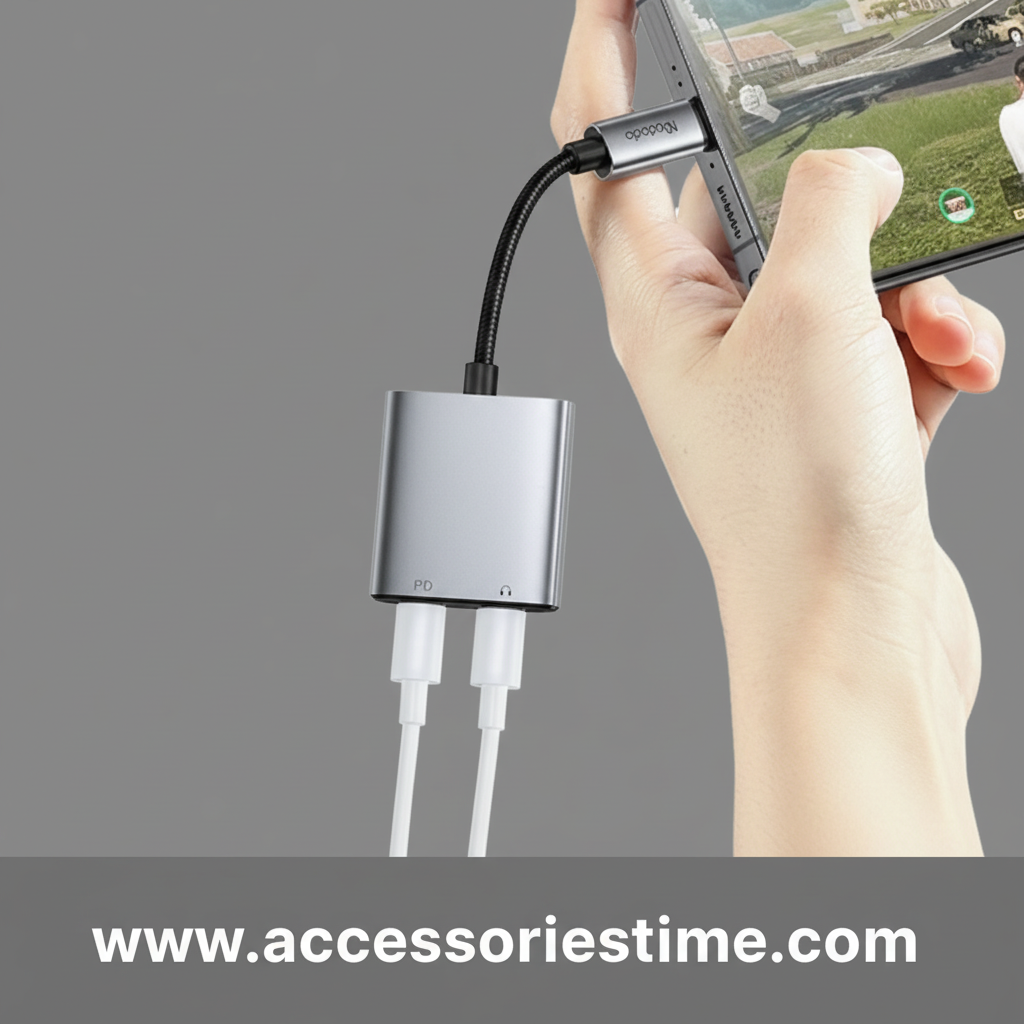 Mcdodo 3.5mm Audio + Type-C Charging Dual Adapter (Fast Charging)