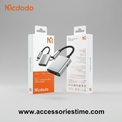 Mcdodo 3.5mm Audio + Type-C Charging Dual Adapter (Fast Charging)